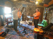 Pendant l'enregistrement du CD "Bal da l'Ors"